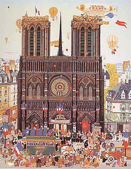 Hiro Yamagata - Notre Dame - Limited Edition Serigraph