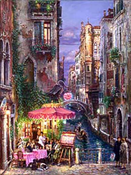 Cao Yong - Red Umbrella - Limited Edition Giclee on Canvas