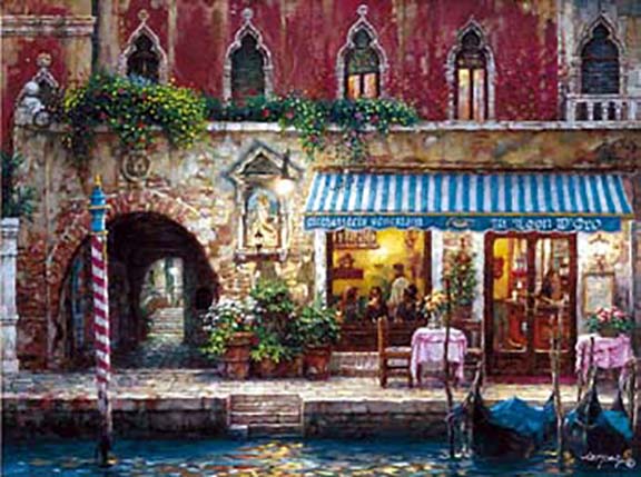 Cao Yong - Venice Night - Limited Edition Giclee on Canvas