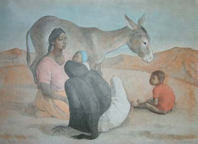 Francisco Zuniga - Familia Indigena III (Country Family III) - Limited Edition Lithograph