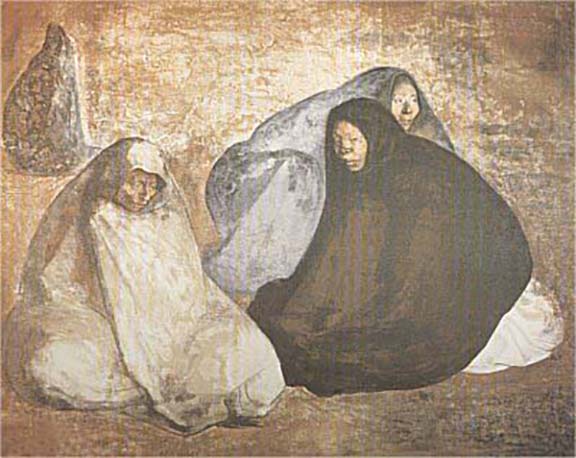 Francisco Zuniga - Grupo De Mujeres Sentadas I (Group of Seated Women I) - Limited Edition Lithograph