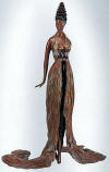 Erte Bronze Feather Gown