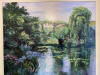 mark king Original painting Acrylic on canvas Giverny-Wisteria and Agapanthos