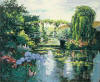 mark king giverny wisteria and agapanthes bridge