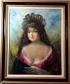 americo makk original oil on canvas painting spanish girl