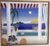 thomas mcknight original painting carribbean pool casein on paper