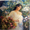 Royo Original Oil on Canvas Azaleas