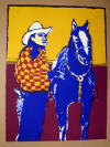 Scholder Matinee Cowboy and Horse