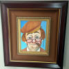 red skelton original oil on canvas painting