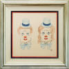 red skelton original drawing on linen jack and jill